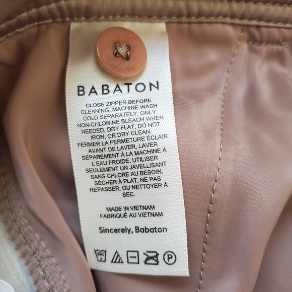 Aritzia Babaton Command Pant Vegan Leather Pants Mid-Rise Gold Camel Tan Size 8 - Picture 9 of 10